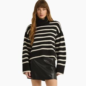Z Supply Josephine Striped Turtleneck Sweater - NWT